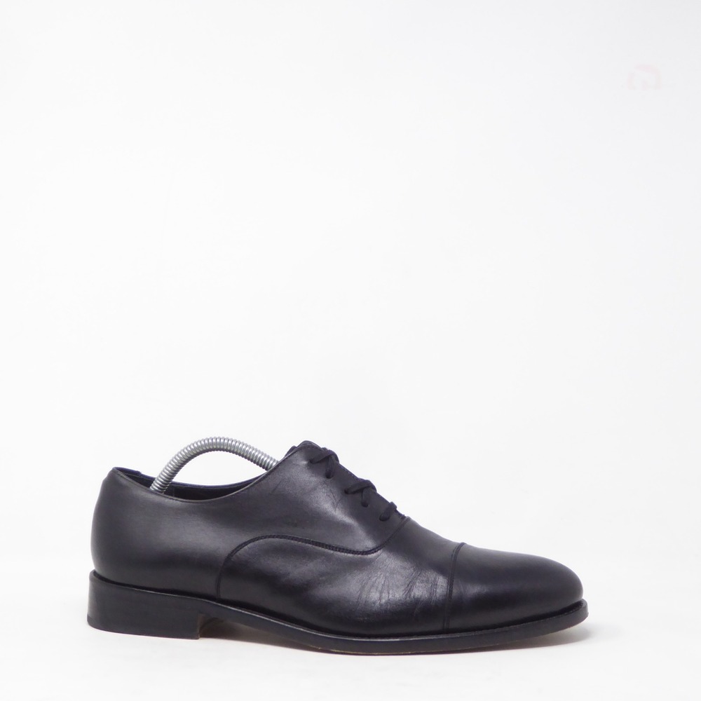 Thursday Mens Chairman Oxfords Shoes Black Leather Cap Toe Dress Shoes 9.5
